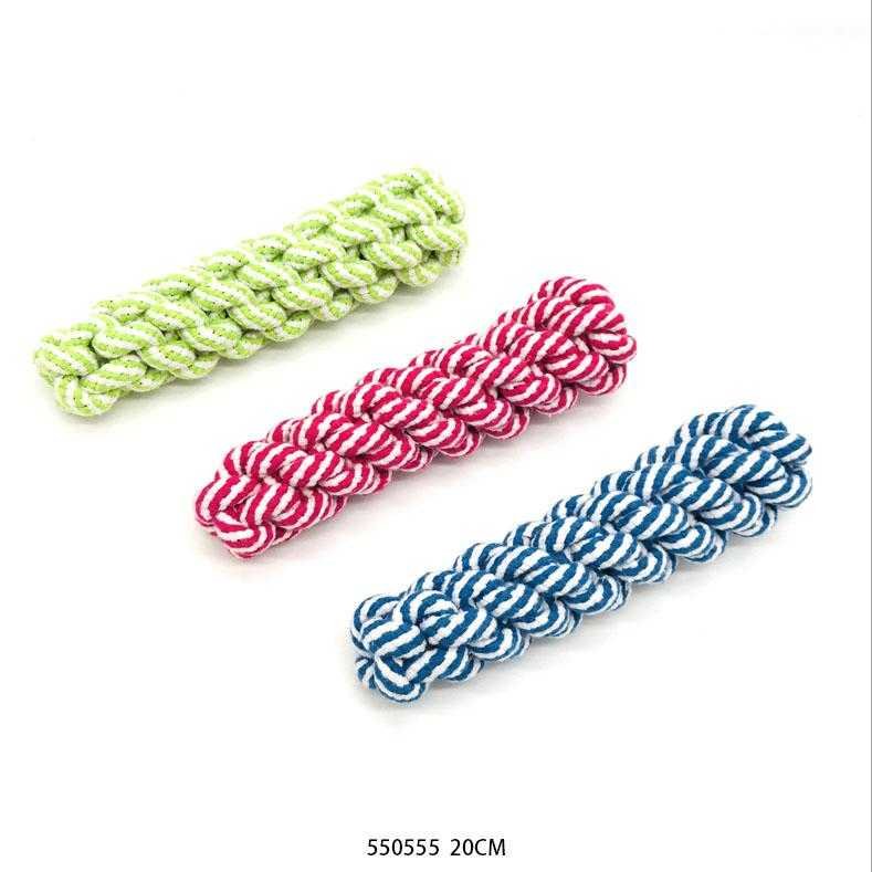 Πλεκτό παιχνίδι σκύλου από σχοινί με λαβή