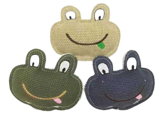 Υφασμάτινο παιχνίδι σκύλου βατραχάκι σε διάφορα χρώματα