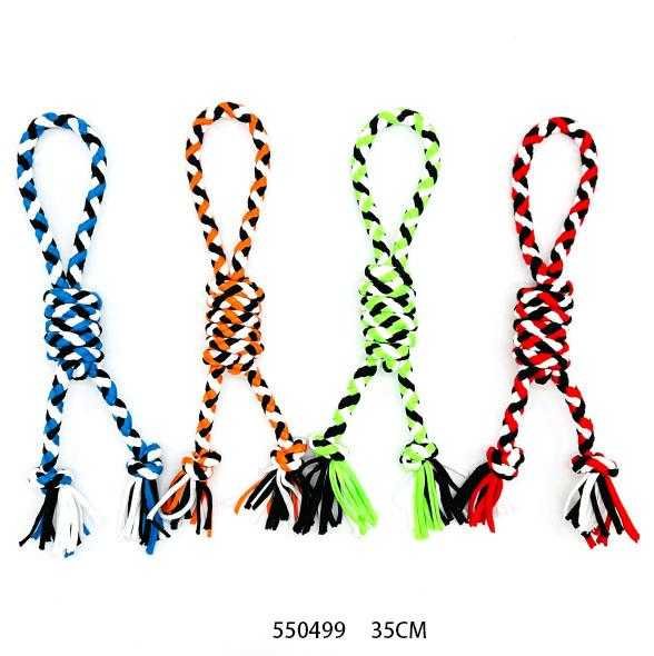 Υφασμάτινο παιχνίδι σκύλου σχοινί με κόμπους 35cm