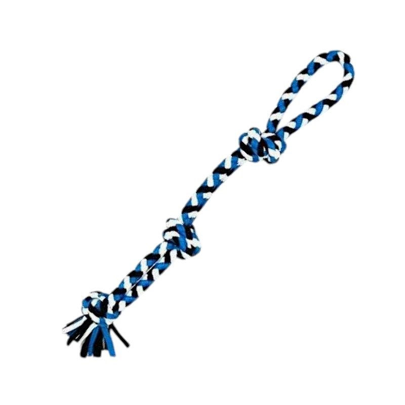 Υφασμάτινο παιχνίδι σκύλου σχοινί με κόμπους σε διάφορα χρώματα