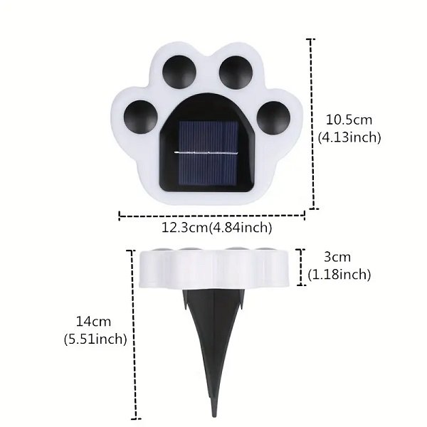 Ηλιακό φωτιστικό κήπου LED - Πατούσα - 4pcs - 942010 - Image 6