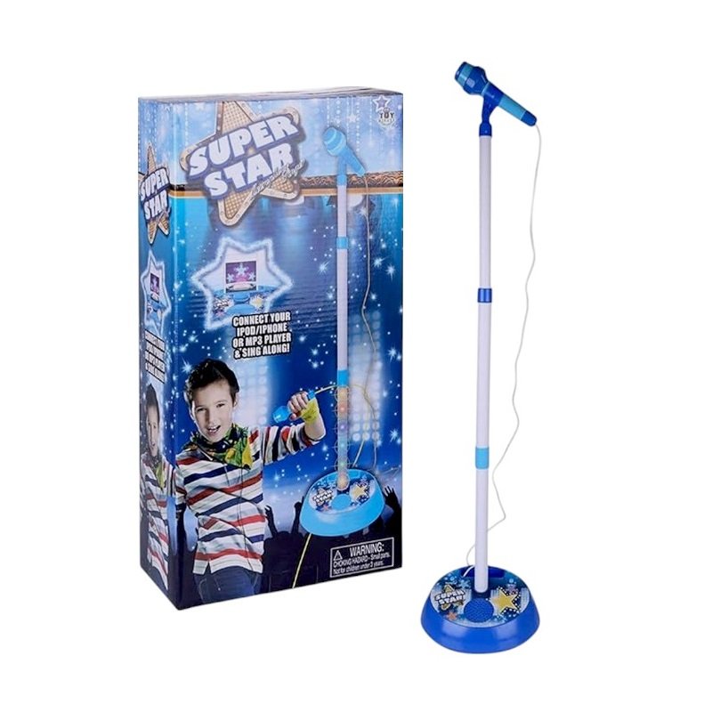Παιδικό μικρόφωνο καραόκε με σταντ και φωτισμό LED