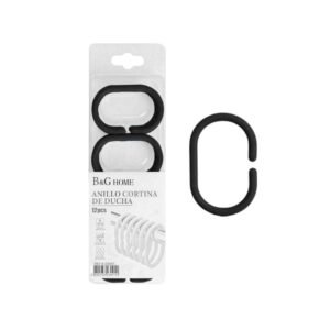 Κρίκοι κουρτίνας μπάνιου - Black - 21803