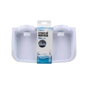 Επιτοίχιο ράφι μπάνιου με βεντούζες - 03441