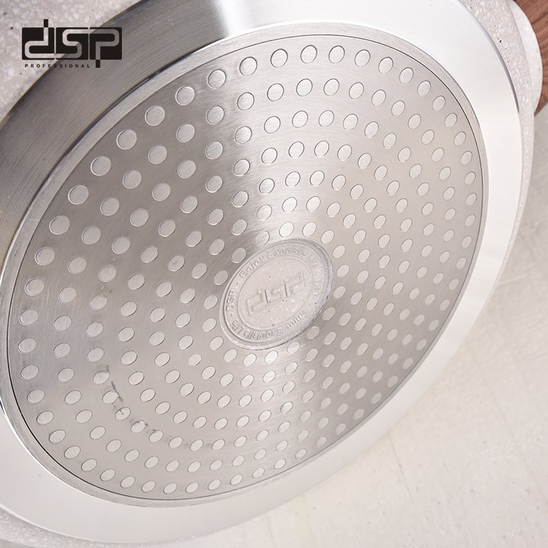 Ρηχή κατσαρόλα αντικολλητική με καπάκι - 2.7L - CA005-BS24-Black - DSP - 563950 - Image 4