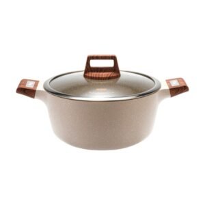 Κατσαρόλα αντικολλητική με καπάκι - 2.7L - CA005-B20-Beige - DSP - 567316