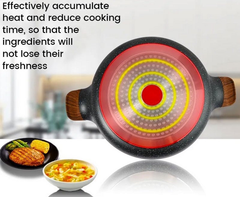 Ρηχή κατσαρόλα αντικολλητική με καπάκι - 2.7L - CA004-BS24-Black - DSP - 563769 - Image 5