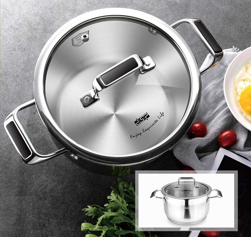 Κατσαρόλα ανοξείδωτη με καπάκι - 3.6L - CS002-B20 - DSP - 560317 - Image 3