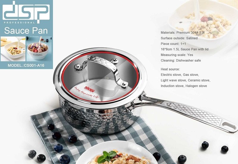 Γαλατιέρα ανοξείδωτη με καπάκι - 1.5L - CS001-A16 - DSP - 562496 - Image 5