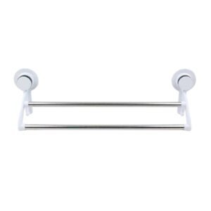 Κρεμάστρα πετσέτας μπάνιου διπλή ράγα με βεντούζες - 59cm - 03471