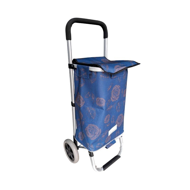 Υφασμάτινο καρότσι λαϊκής ZZ602 σε μπλε χρώμα με αδιάβροχη θήκη