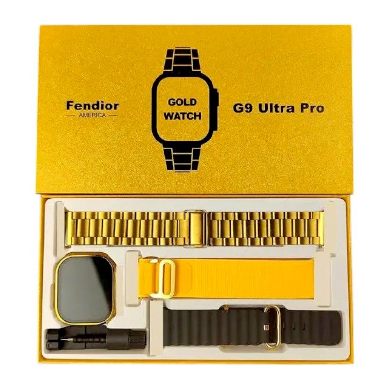 Σετ Smartwatch με 3 λουράκια - G9 Ultra Pro - 879969 - Image 4