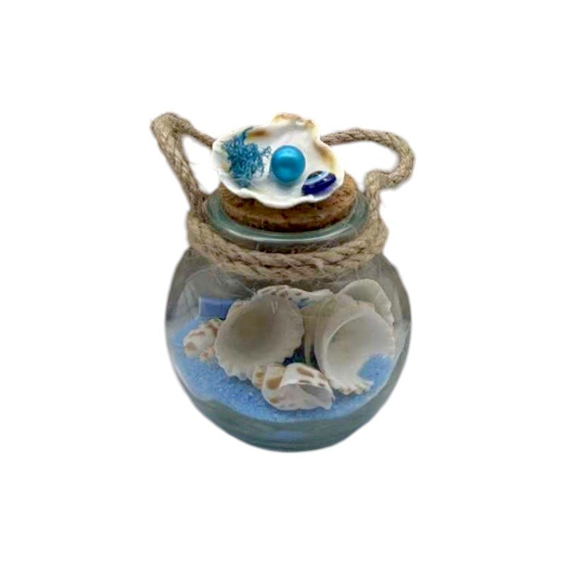 Διακοσμητικό Souvenir - Μπουκαλάκι με κοχύλια - 6pcs - 251698