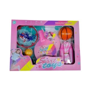 Παιδικό σετ άθλησης - Ping Pong - Μπάσκετ - Σχοινάκι - 215581 - Pink