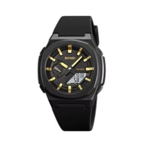 Ψηφιακό/αναλογικό ρολόι χειρός – Skmei - 2091 - Gold/White screen