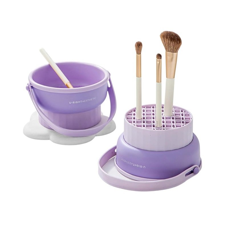 Βάση καθαρισμού και τοποθέτησης πινέλων μακιγιάζ - LD1015 - 292216 - Purple