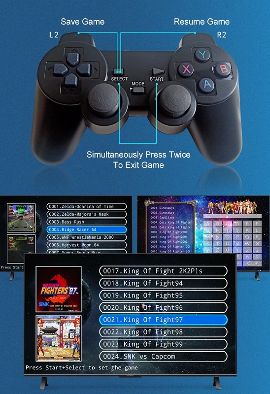 Φορητή κονσόλα παιχνιδιών Stick & TV Box με 2 χειριστήρια - Q9 MAX - 812341 - Image 5