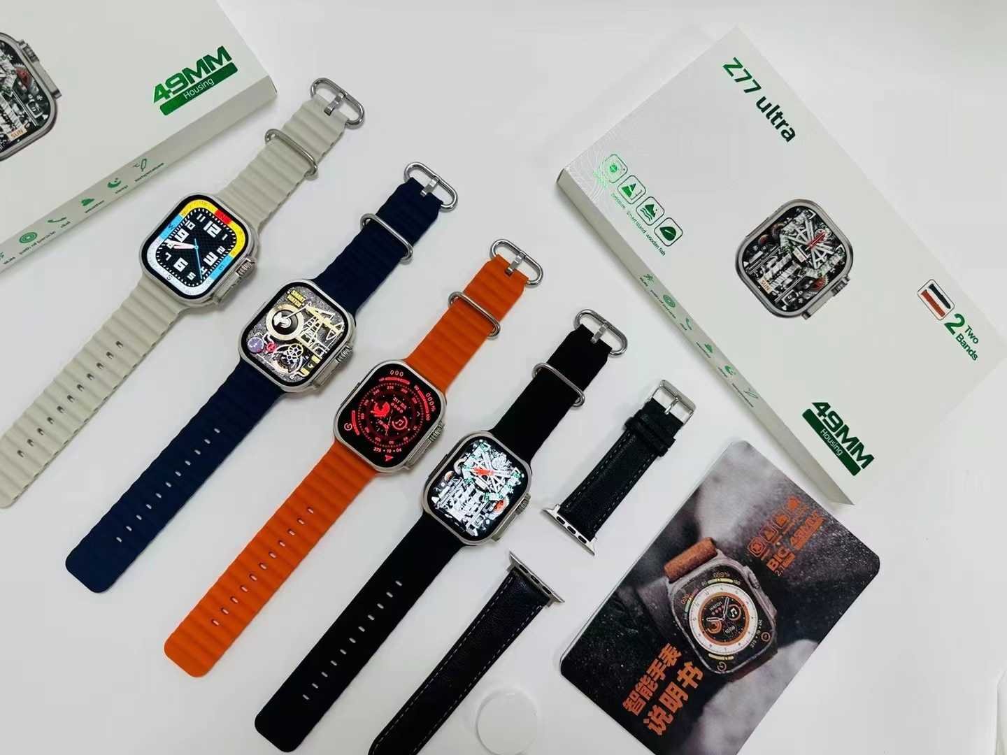 Σετ Smartwatch με 2 λουράκια - Z77 Ultra - 880228 - Black - Image 4