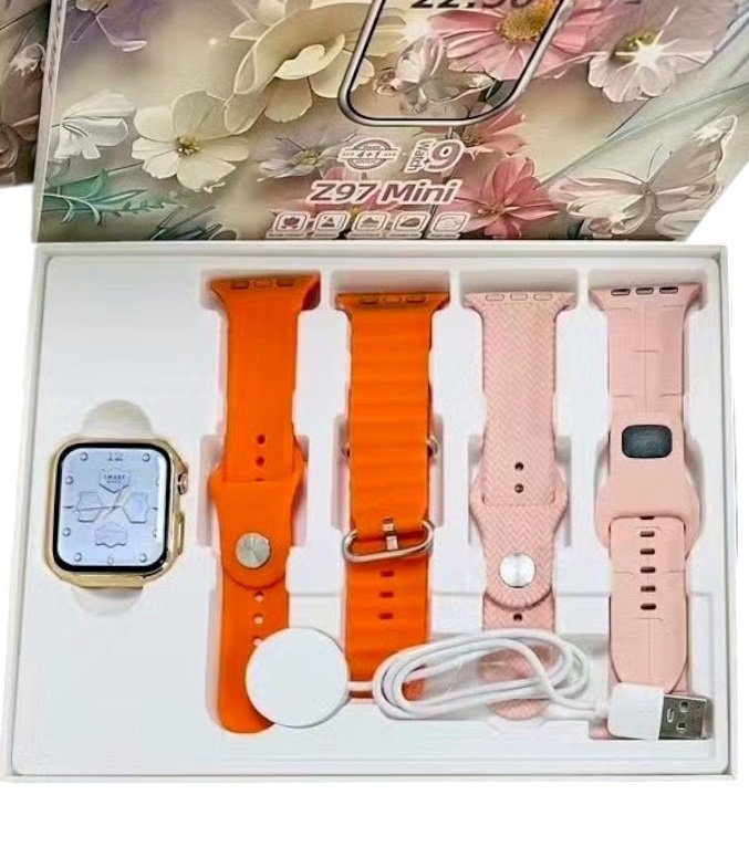 Σετ Smartwatch με 4 λουράκια - Z97 Mini - 064748 - Orange - Image 3