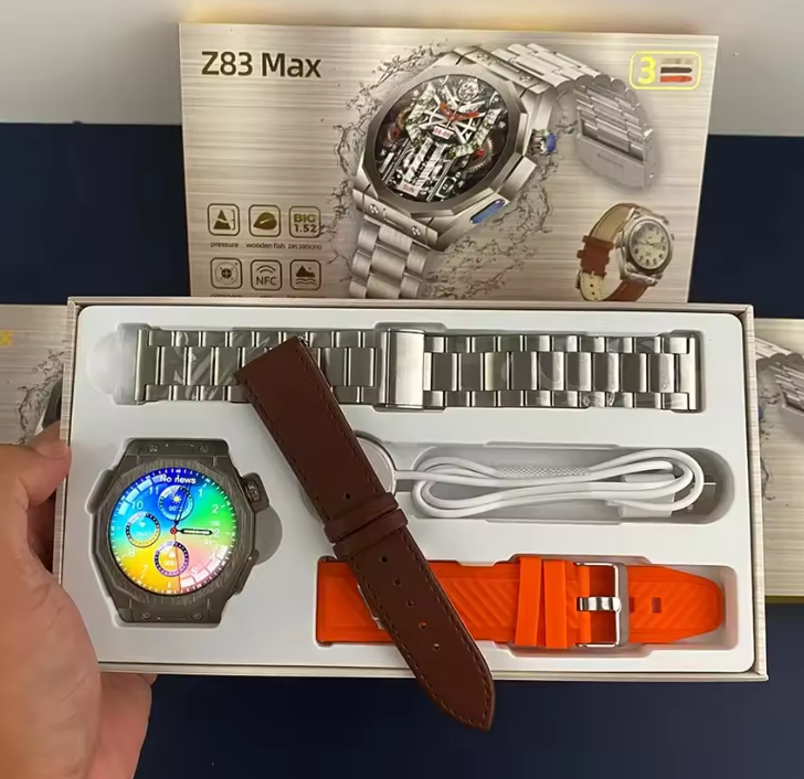 Σετ Smartwatch με 3 λουράκια - Z83 MAX - 880518 - Orange - Image 6