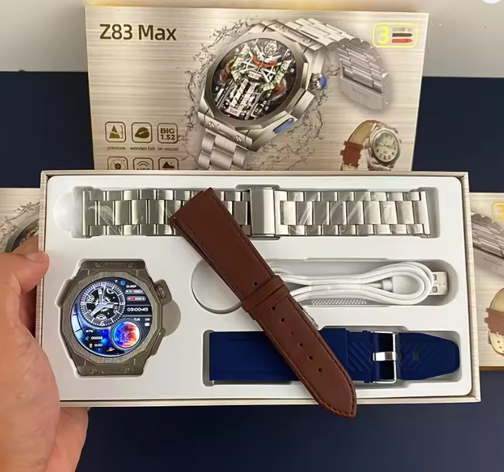 Σετ Smartwatch με 3 λουράκια - Z83 MAX - 880518 - Blue - Image 6