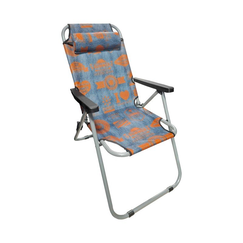 Πτυσσόμενη καρέκλα camping - 1680NZ - 241804 - Blue/Orange