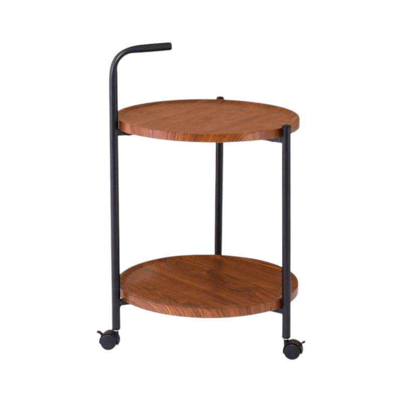 Βοηθητικό τραπεζάκι τρόλεϊ διώροφο με μεταλλικό σκελετό