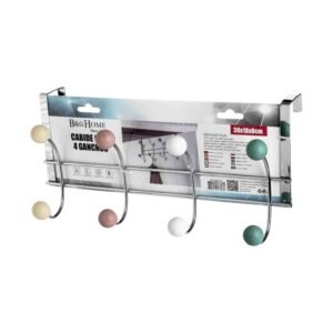 Μεταλλική κρεμάστρα πόρτας 4 θέσεων - 57608