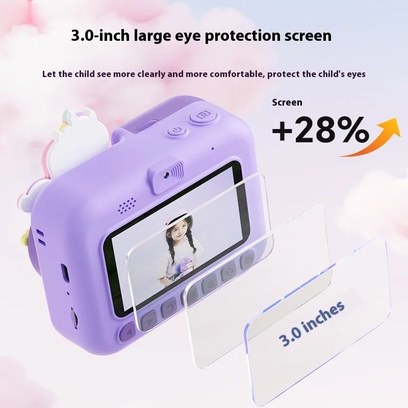 Παιδική Instant φωτογραφική μηχανή με εκτυπωτή - D3 - 851548 - Brown - Image 4