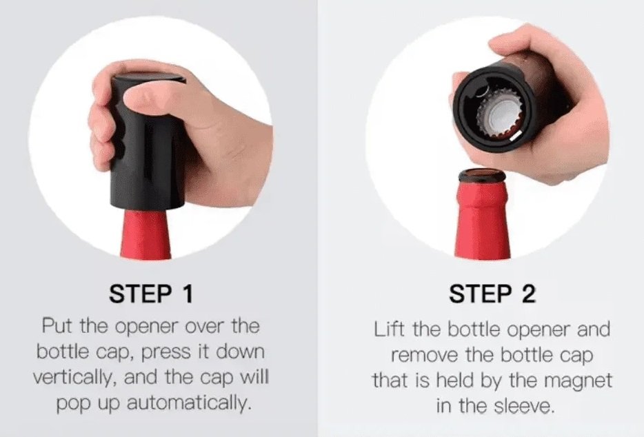 Μαγνητικό αυτόματο ανοιχτήρι μπουκαλιών - KH1-002002 - 812532 - Image 3