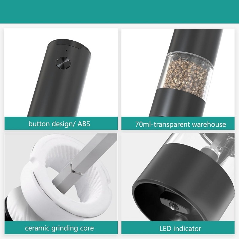 Ηλεκτρικός μύλος αλατιού/πιπεριού - KYMQ-44B - 812518 - Black - Image 3