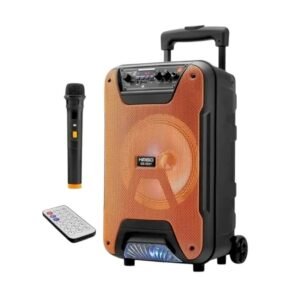 Φορητό ηχείο subwoofer με μικρόφωνο Karaoke - QS-5807 - 813072 - Orange