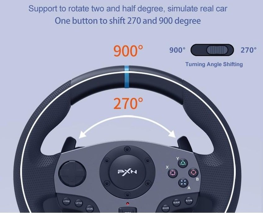 Σετ τιμονιέρα gaming με πετάλια - PXN-V9 GEN2 - 903273 - Image 3