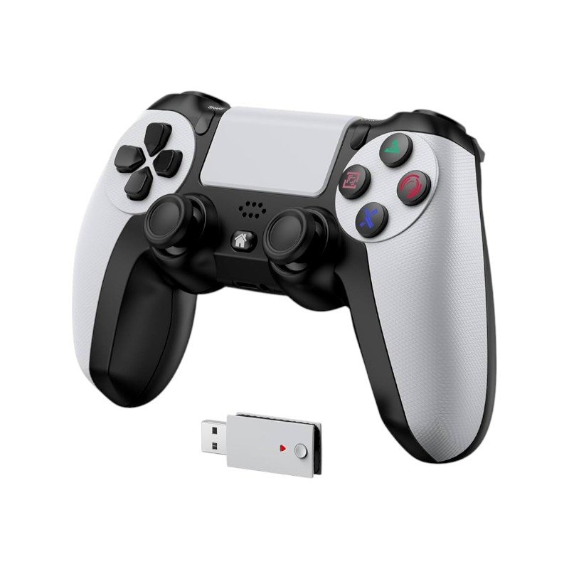 Ασύρματο χειριστήριο Gaming για PS4 και PC - CM-048 - 542327 - Black/White