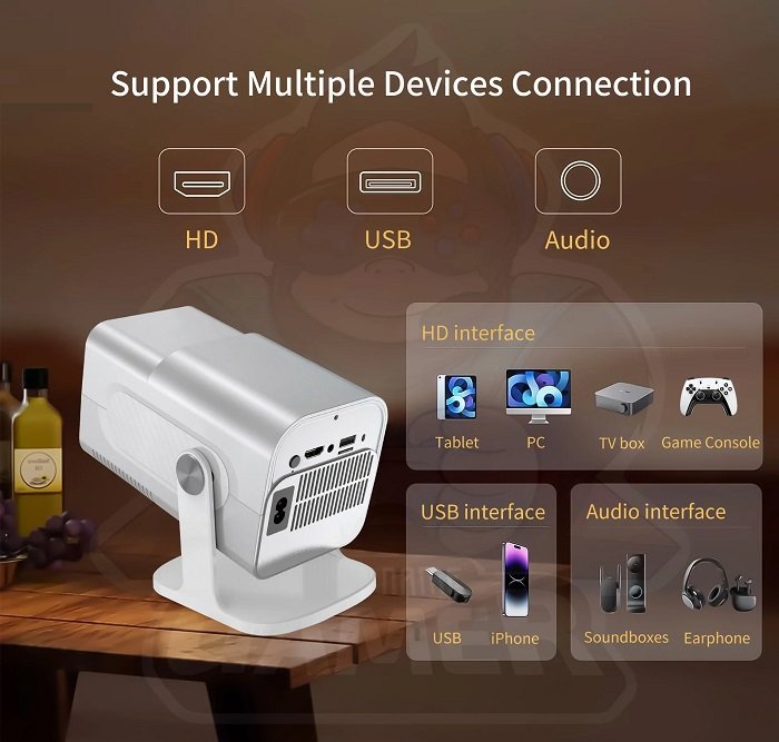 Κονσόλα παιχνιδιών & multimedia με προτζέκτορα και 2 χειριστήρια - HCS-350 MAX - 812921 - Image 3