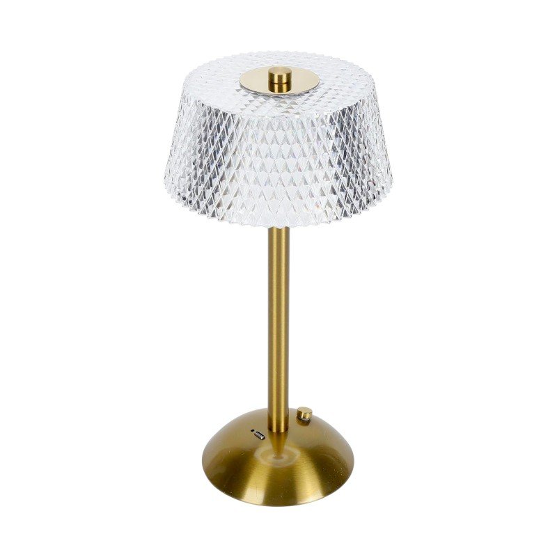 Επαναφορτιζόμενο επιτραπέζιο φωτιστικό LED - 43-5 - 430163 - Gold