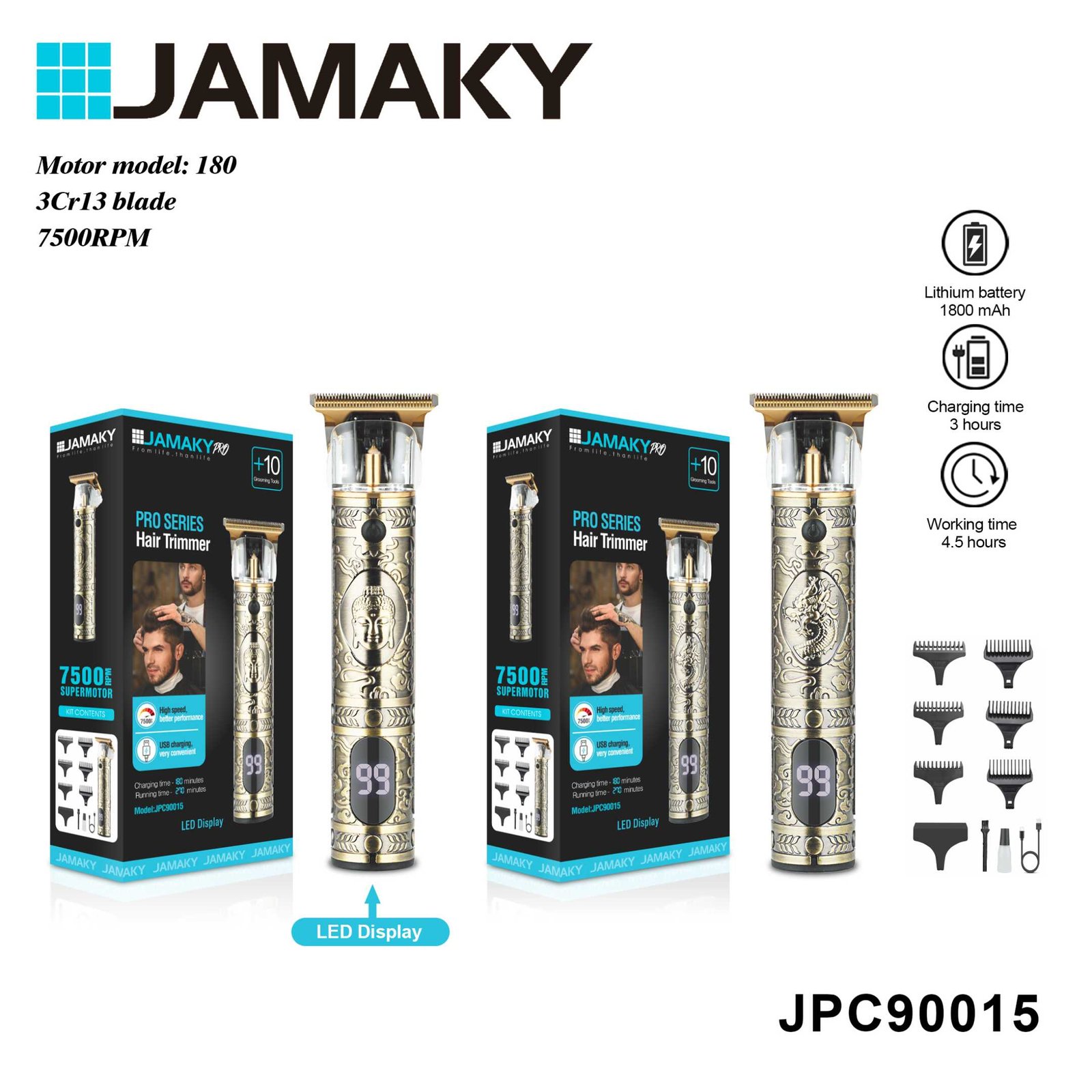 Κουρευτική μηχανή & trimmer - JPC90015 - 001502 - Image 3