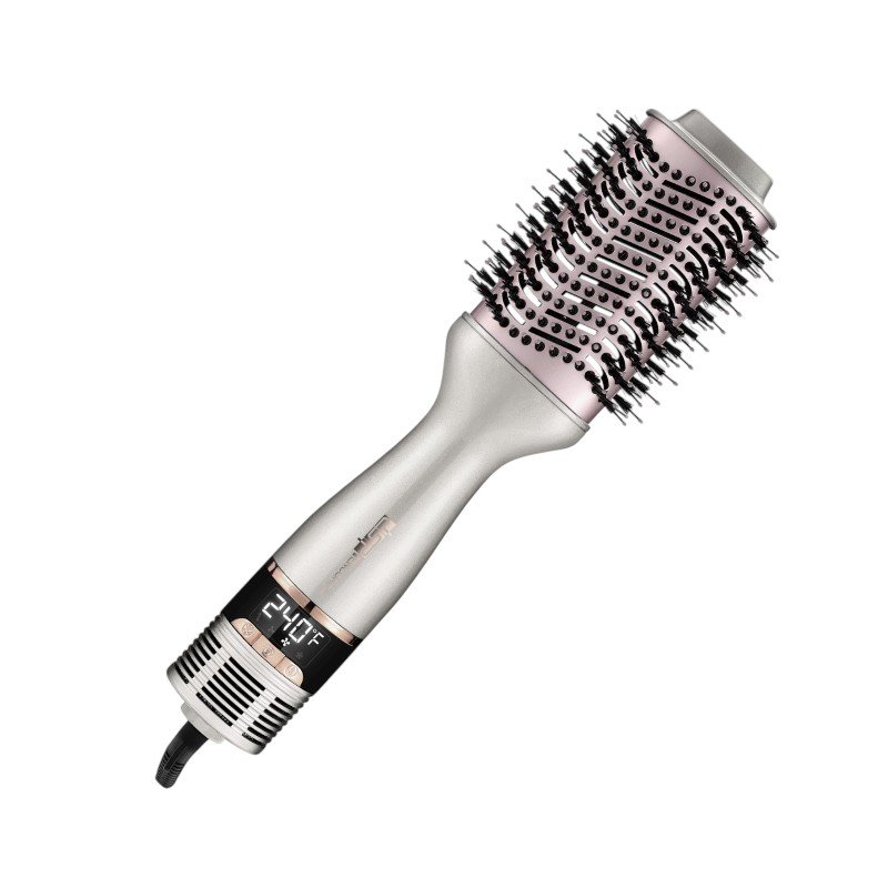 Ηλεκτρική βούρτσα χτενίσματος και στεγνώματος μαλλιών DSP ασημί.