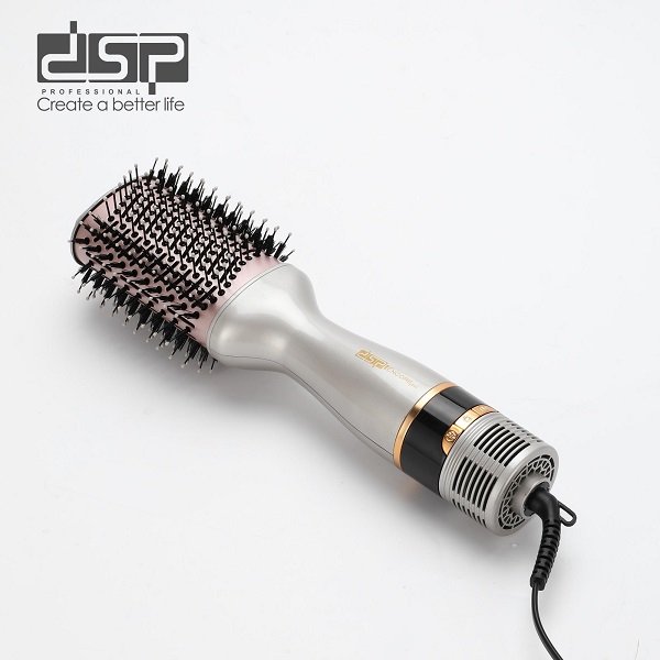 Ηλεκτρική βούρτσα χτενίσματος και στεγνώματος μαλλιών DSP ασημί.