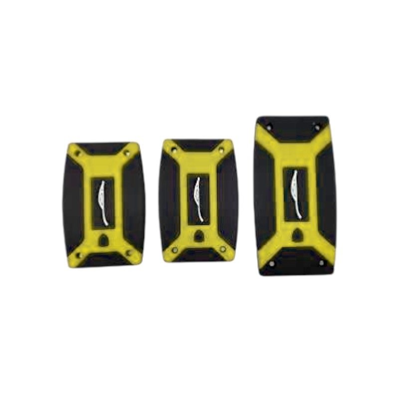 Διακοσμητικά καλύμματα πεντάλ αυτοκινήτου R-G31111-3 σε κίτρινο χρώμα