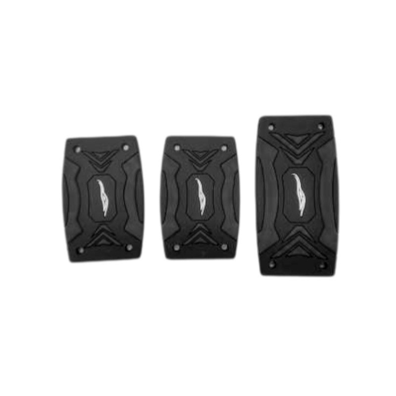 Διακοσμητικά καλύμματα πεντάλ αυτοκινήτου R-G31112-3 σε μαύρο χρώμα.