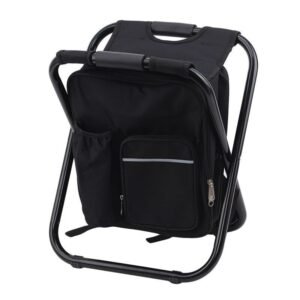 Πτυσσόμενο σκαμπό και σακίδιο camping - 1344 - 170105 - Black