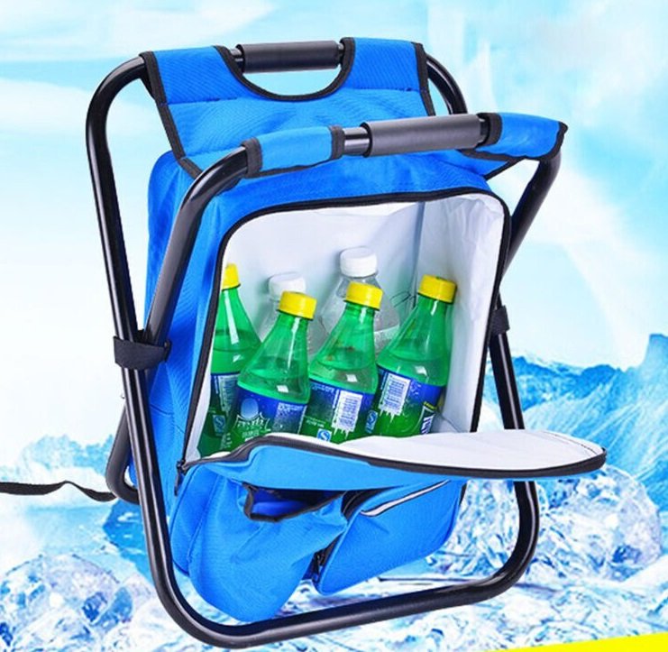 Πτυσσόμενο σκαμπό και σακίδιο camping - 1344 - 170105 - Black - Image 4