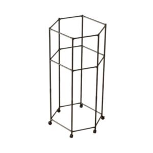 Τροχήλατη κρεμάστρα δαπέδου εξάγωνη 2 επιπέδων - YH9913-2 - 114326 - Black