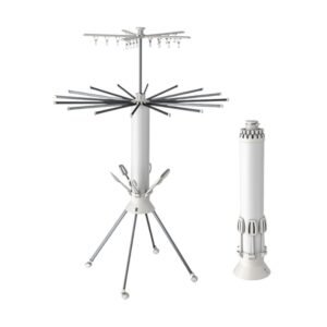 Πτυσσόμενη κρεμάστρα δαπέδου & απλώστρα ρούχων τροχήλατη - 12001-3 - 114258