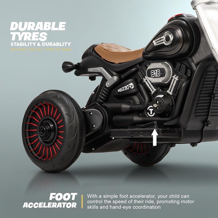 Παιδικό ηλεκτροκίνητο τρίκυκλο scooter - BJQ-818 - 701113 - Blue - Image 3