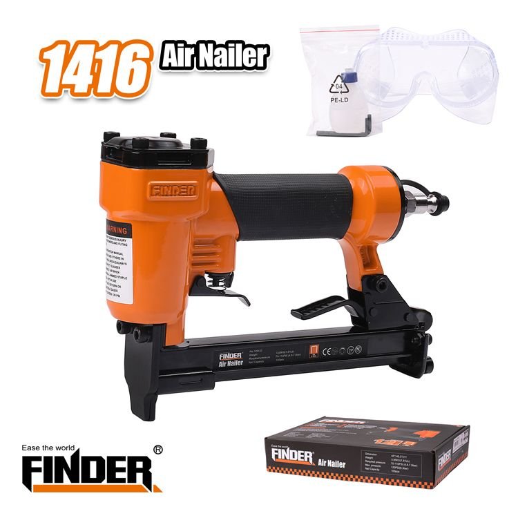 Καρφωτικό αέρος 1416 της Finder σε λειτουργία στην κατασκευή.