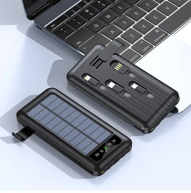 Powerbank με ηλιακό πάνελ - 4in1 - 10.000mah - KJ495 - 810378 - Black - Image 3