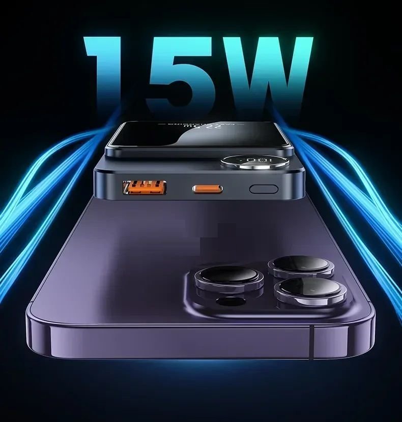 Μαγνητικό Powerbank ασύρματης φόρτισης - S111 - 15W - 811290 - Black - Image 4