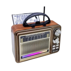 Επαναφορτιζόμενο Ραδιόφωνο Retro RX-307SD σε καφέ χρώμα